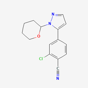 2-chloro-4-(1-(tetrahydro-2H-pyran-2-yl)-1H-pyrazol-5-yl)benzonitrile