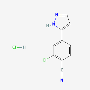 2-Chloro-4-(1H-pyrazol-3-yl)benzonitrile hydrochloride