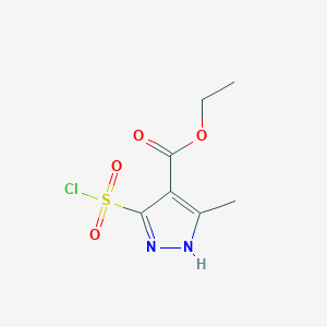 ethyl 5-(chlorosulfonyl)-3-methyl-1H-pyrazole-4-carboxylate