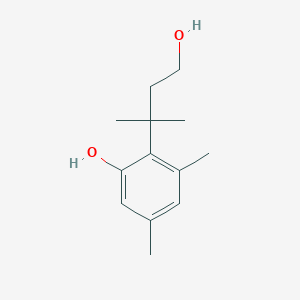 molecular formula C13H20O2 B3097095 2-(4-Hydroxy-2-methylbutan-2-yl)-3,5-dimethylphenol CAS No. 129967-42-6