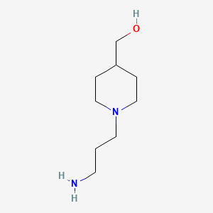 molecular formula C9H20N2O B3097100 [1-(3-氨基丙基)哌啶-4-基]甲醇 CAS No. 129999-65-1