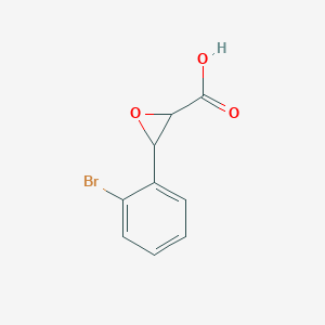 molecular formula C9H7BrO3 B3097125 3-(2-Bromophenyl)oxirane-2-carboxylic acid CAS No. 130089-22-4