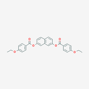 molecular formula C28H24O6 B309713 7-[(4-Ethoxybenzoyl)oxy]-2-naphthyl 4-ethoxybenzoate 