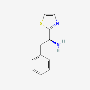 molecular formula C11H12N2S B3097141 (S)-2-phenyl-1-(thiazol-2-yl)ethanamine CAS No. 130199-65-4