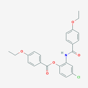 molecular formula C24H22ClNO5 B309715 4-Chloro-2-[(4-ethoxybenzoyl)amino]phenyl 4-ethoxybenzoate 