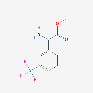 molecular formula C10H10F3NO2 B3097163 Methyl 2-amino-2-(3-(trifluoromethyl)phenyl)acetate CAS No. 130360-90-6