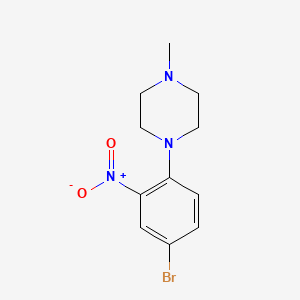molecular formula C11H14BrN3O2 B3097193 1-(4-Bromo-2-nitrophenyl)-4-methylpiperazine CAS No. 1304356-49-7