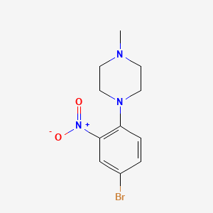 molecular formula C11H14BrN3O2 B3097193 1-(4-溴-2-硝基苯基)-4-甲基哌嗪 CAS No. 1304356-49-7