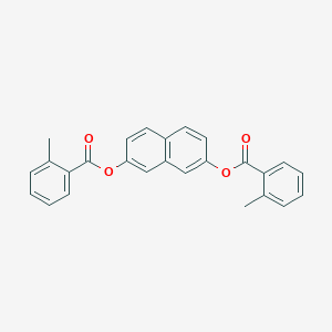 molecular formula C26H20O4 B309721 7-[(2-Methylbenzoyl)oxy]-2-naphthyl 2-methylbenzoate 