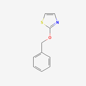 molecular formula C10H9NOS B3097211 2-(Benzyloxy)-1,3-thiazole CAS No. 1304771-28-5