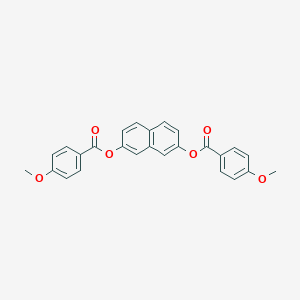 molecular formula C26H20O6 B309723 7-[(4-Methoxybenzoyl)oxy]-2-naphthyl 4-methoxybenzoate 