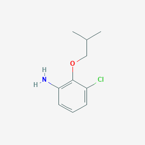 molecular formula C10H14ClNO B3097243 3-Chloro-2-(2-methylpropoxy)aniline CAS No. 130566-35-7