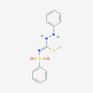 N-((methylsulfanyl)(2-phenylhydrazino)methylene)benzenesulfonamide