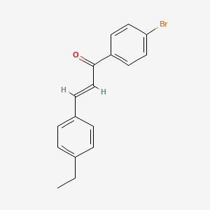 molecular formula C17H15BrO B3097278 (2E)-1-(4-Bromophenyl)-3-(4-ethylphenyl)prop-2-en-1-one CAS No. 130768-84-2