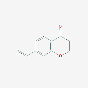 molecular formula C11H10O2 B3097284 7-Vinylchroman-4-one CAS No. 1307812-34-5