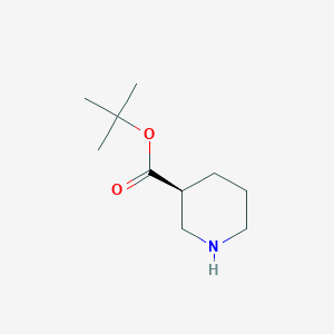 molecular formula C10H19NO2 B3097289 (S)-叔丁基哌啶-3-羧酸酯 CAS No. 1307815-43-5