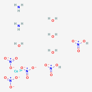 molecular formula CeH16N7O19 B3097296 硝酸铈(III)铵四水合物 CAS No. 13083-04-0