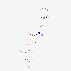 molecular formula C17H17Br2NO2 B309732 2-(2,4-dibromophenoxy)-N-(2-phenylethyl)propanamide 