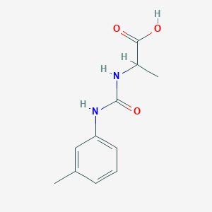 molecular formula C11H14N2O3 B3097322 2-[(3-甲基苯基)氨基甲酰氨基]丙酸 CAS No. 1308955-67-0