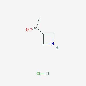 molecular formula C5H10ClNO B3097323 1-(氮杂环丁-3-基)乙酮盐酸盐 CAS No. 1309209-33-3