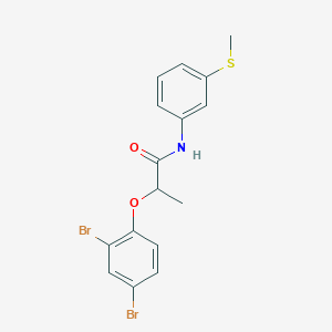molecular formula C16H15Br2NO2S B309734 2-(2,4-dibromophenoxy)-N-[3-(methylsulfanyl)phenyl]propanamide 