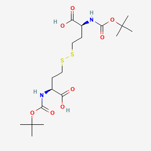 molecular formula C18H32N2O8S2 B3097341 Di-Boc-L-homocystine CAS No. 130981-51-0
