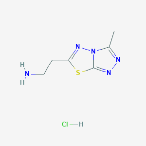 2-{3-Methyl-[1,2,4]triazolo[3,4-b][1,3,4]thiadiazol-6-yl}ethan-1-amine hydrochloride