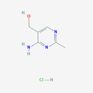 molecular formula C6H10ClN3O B3097352 (4-Amino-2-methylpyrimidin-5-yl)methanol hydrochloride CAS No. 13100-57-7