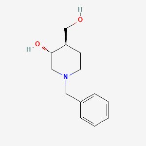 molecular formula C13H19NO2 B3097367 (3R,4R)-1-Benzyl-4-(hydroxymethyl)piperidin-3-ol CAS No. 1310359-05-7