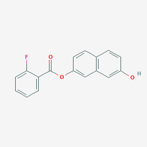 molecular formula C17H11FO3 B309737 7-Hydroxy-2-naphthyl 2-fluorobenzoate 