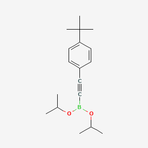 molecular formula C18H27BO2 B3097388 2-(4-tert-Butylphenyl)acetylene-1-boronic acid diisopropylester CAS No. 1310383-40-4