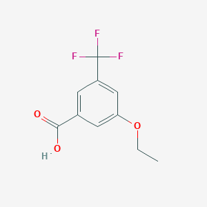 molecular formula C10H9F3O3 B3097409 3-Ethoxy-5-(trifluoromethyl)benzoic acid CAS No. 1310416-50-2