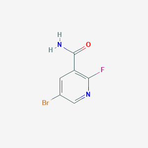 molecular formula C6H4BrFN2O B3097410 5-Bromo-2-fluoronicotinamide CAS No. 1310416-55-7