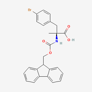 molecular formula C25H22BrNO4 B3097417 Fmoc-α-甲基-L-4-溴苯丙氨酸 CAS No. 1310680-28-4
