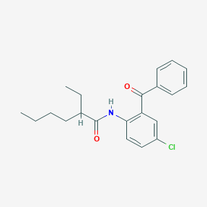molecular formula C21H24ClNO2 B309742 N-(2-benzoyl-4-chlorophenyl)-2-ethylhexanamide 