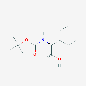 molecular formula C12H23NO4 B3097437 (R)-Boc-2-amino-3-ethyl-pentanoic acid CAS No. 1310680-39-7