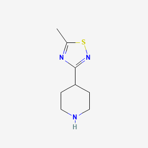 molecular formula C8H13N3S B3097447 4-(5-甲基-1,2,4-噻二唑-3-基)哌啶 CAS No. 1310684-96-8