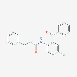 molecular formula C22H18ClNO2 B309745 N-(2-benzoyl-4-chlorophenyl)-3-phenylpropanamide 