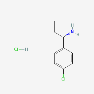 molecular formula C9H13Cl2N B3097452 (S)-1-(4-Chlorophenyl)propan-1-amine hydrochloride CAS No. 1310923-37-5