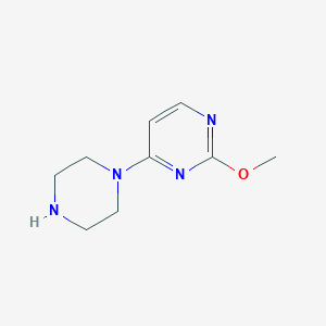 molecular formula C9H14N4O B3097453 2-Methoxy-4-(piperazin-1-YL)pyrimidine CAS No. 131113-21-8