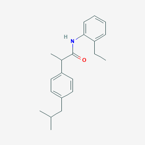 molecular formula C21H27NO B309747 N-(2-ethylphenyl)-2-(4-isobutylphenyl)propanamide 