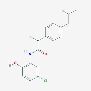 molecular formula C19H22ClNO2 B309748 N-(5-chloro-2-hydroxyphenyl)-2-(4-isobutylphenyl)propanamide 