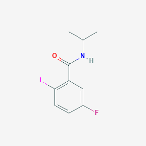 molecular formula C10H11FINO B3097482 5-fluoro-2-iodo-N-(propan-2-yl)benzamide CAS No. 1311720-30-5