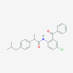 molecular formula C26H26ClNO2 B309750 N-(2-benzoyl-4-chlorophenyl)-2-(4-isobutylphenyl)propanamide 