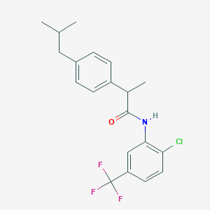 molecular formula C20H21ClF3NO B309752 N-[2-chloro-5-(trifluoromethyl)phenyl]-2-(4-isobutylphenyl)propanamide 