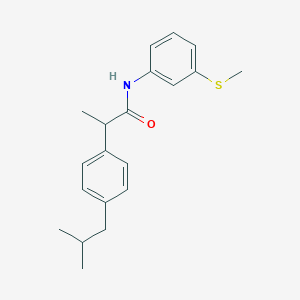 molecular formula C20H25NOS B309755 2-(4-isobutylphenyl)-N-[3-(methylsulfanyl)phenyl]propanamide 
