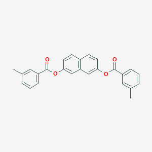 molecular formula C26H20O4 B309758 7-[(3-Methylbenzoyl)oxy]-2-naphthyl 3-methylbenzoate 
