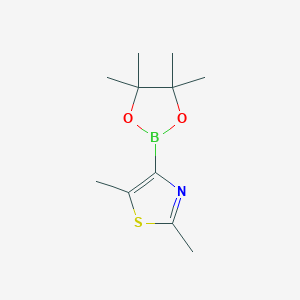 molecular formula C11H18BNO2S B3097611 2,5-Dimethyl-4-(4,4,5,5-tetramethyl-1,3,2-dioxaborolan-2-yl)thiazole CAS No. 1314306-11-0