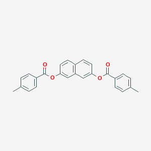 molecular formula C26H20O4 B309762 7-[(4-Methylbenzoyl)oxy]-2-naphthyl 4-methylbenzoate 