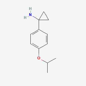 molecular formula C12H17NO B3097629 1-[4-(Propan-2-yloxy)phenyl]cyclopropan-1-amine CAS No. 1314702-45-8